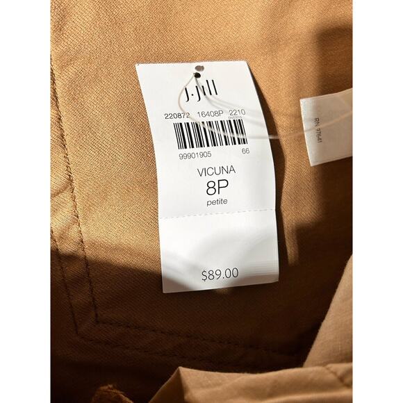 NWT J.Jill Sz 8P Denim Vicuna Tan Authentic Fit Cotton Slim Ankle Jeans - Picture 3 of 9